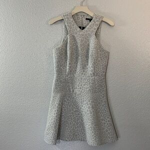 Tibi Gray Patterned Mini Dress